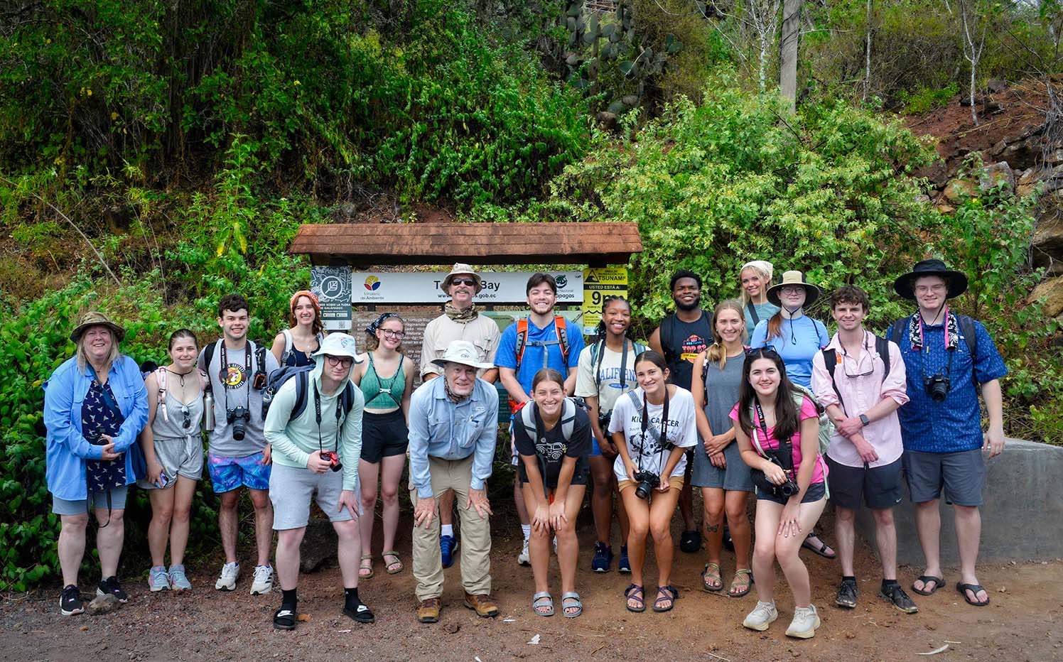 Presbyterian College students study abroad to the Galapagos Islands.