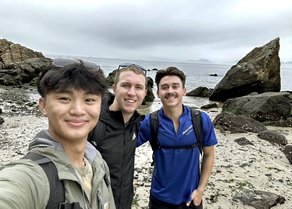 Presbyterian students on study abroad trip taking a selfie.