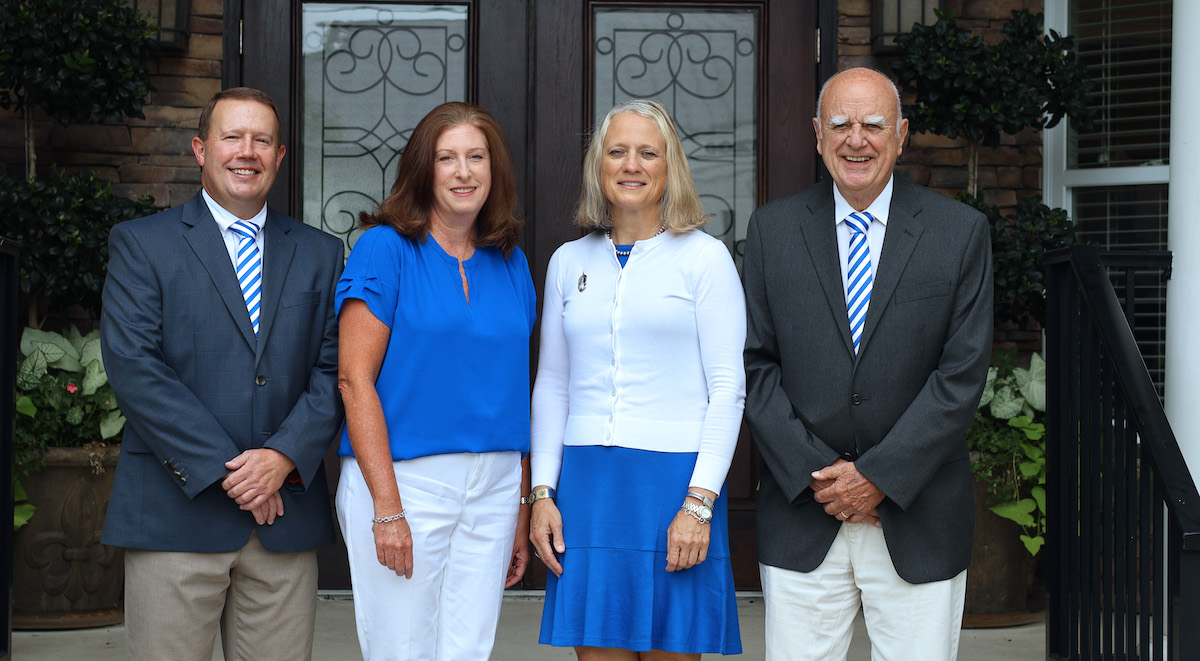 Presbyterian College alumni Brian Blackwelder '96, Laura Culler '94, Margaret Ellen Pender '97, and Pat Dorn '61 work together at Anchor Investment Management in Columbia, SC. -- firm founded by Dorn in 2000.