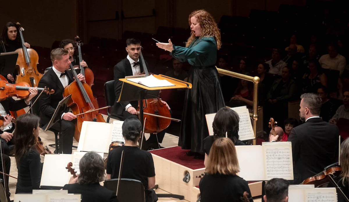 Kipper Ackerman, a 1997 graduate of Presbyterian College, conducts at Carnegie Hall during the summer of 2025.