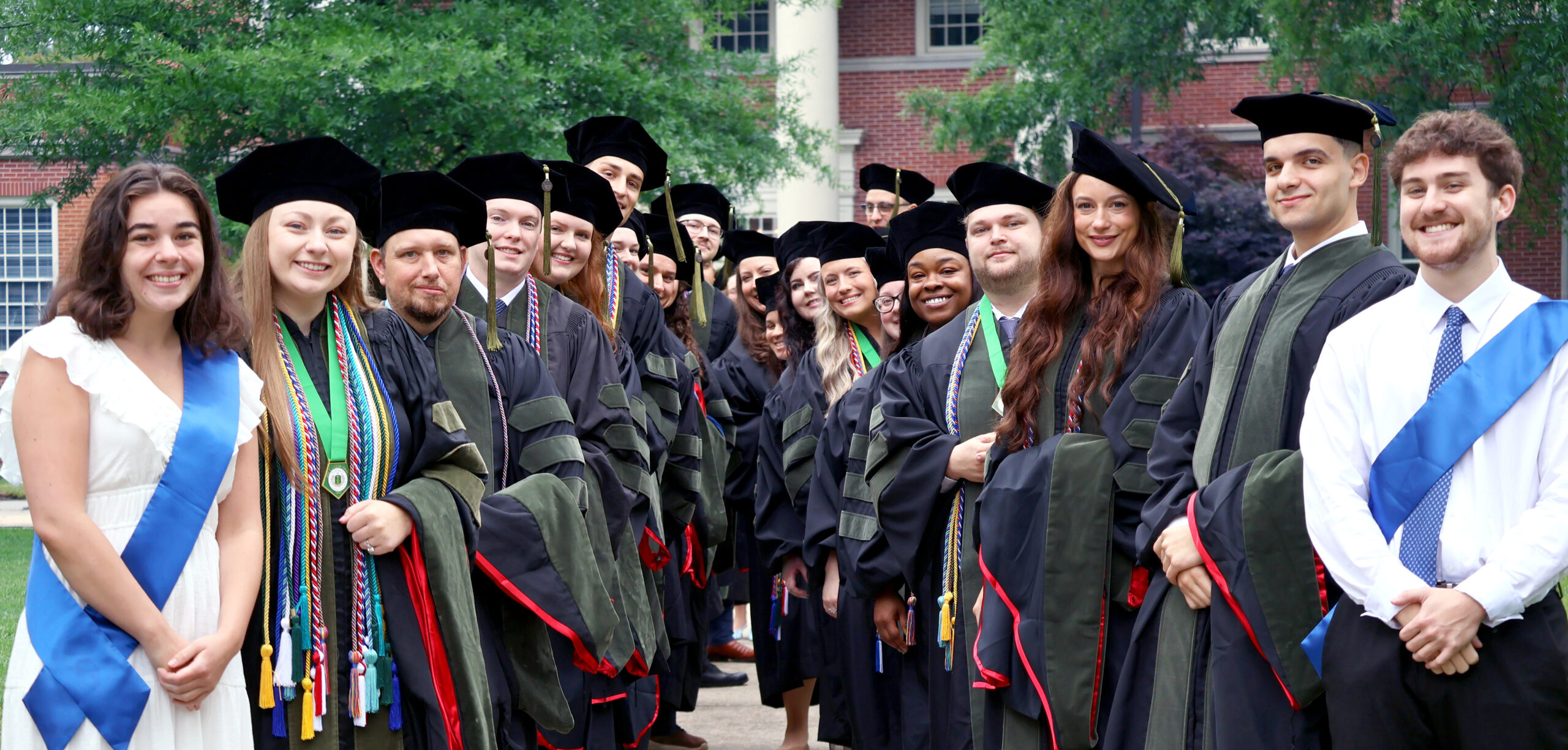 Presbyterian College School of Pharmacy students at their commencement ceremony.
