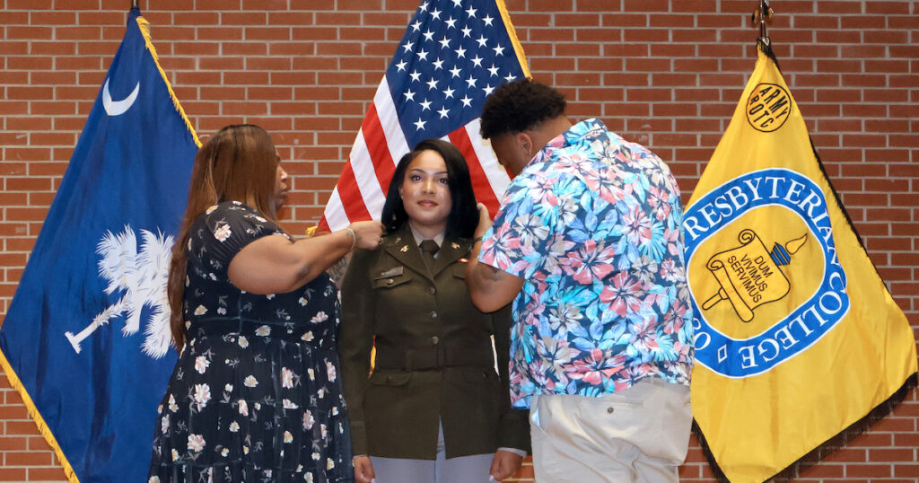2nd Lt. Jy Nunley graduated from Presbyterian College with a degree in sociology and is now serving in the S.C. Army National Guard.