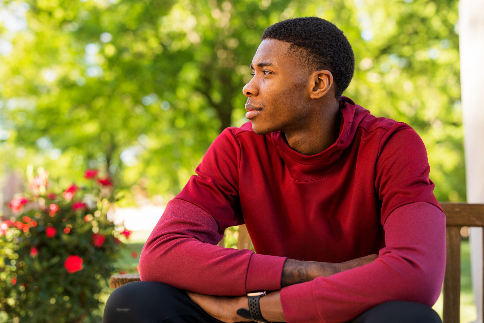 Student focusing on Service at Presbyterian College.